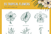 Tropical Stamp Brushes for Procreate, a Brush Add-On by Riveros Illustration (Thumbnail 2 of 14)