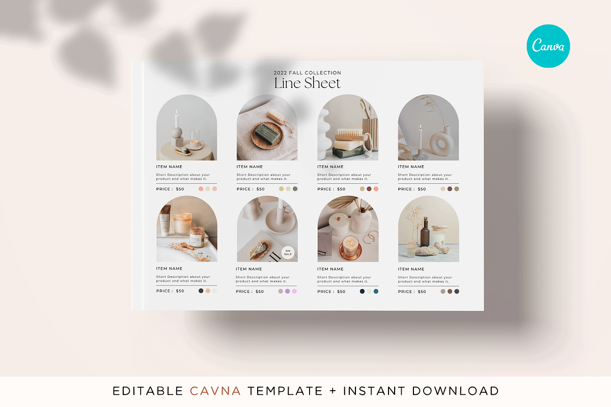 Landscape Line Sheet Canva Template, a Flyer Template by Hellohastore (Photo 1 of 8)