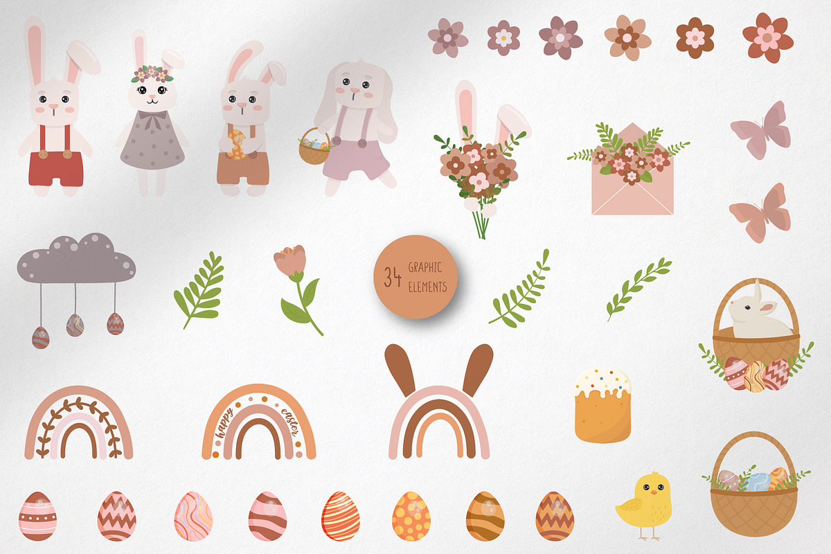 Happy Easter collection, an Animal Illustration by linakilljoy (Photo 4 of 7)