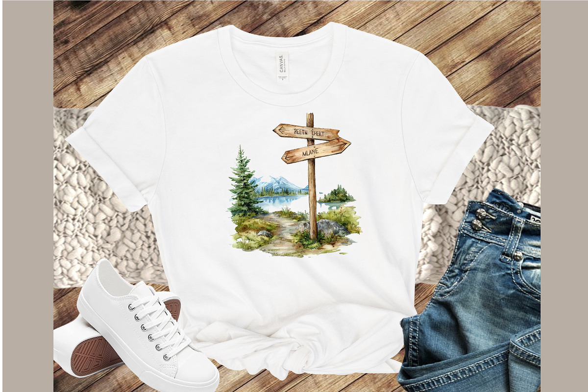 Watercolor Camping Clipart - Travel, an Illustration by Sublimation Artist (Photo 4 of 6)