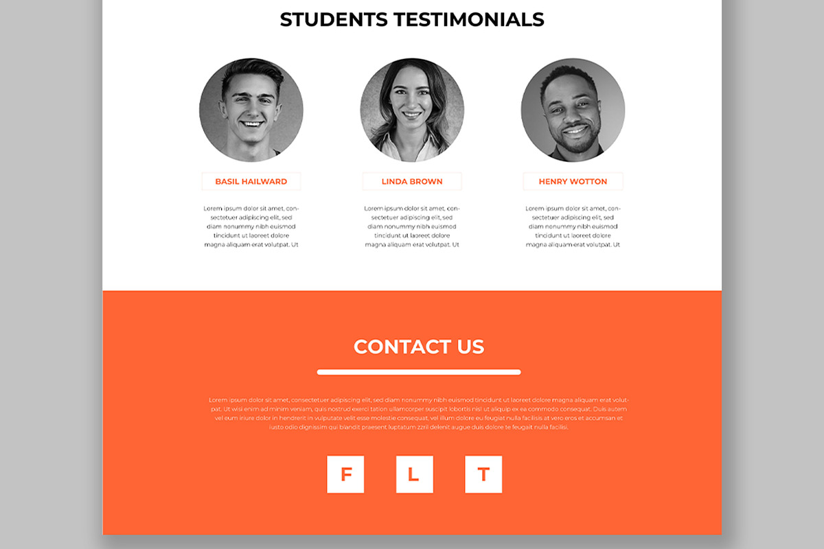 Online Course Website Landing Page, an UI Kit Template by CreativeShaper (Photo 4 of 4)
