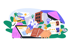 Travel concept. Tourism services, an Object Illustration by Good Studio