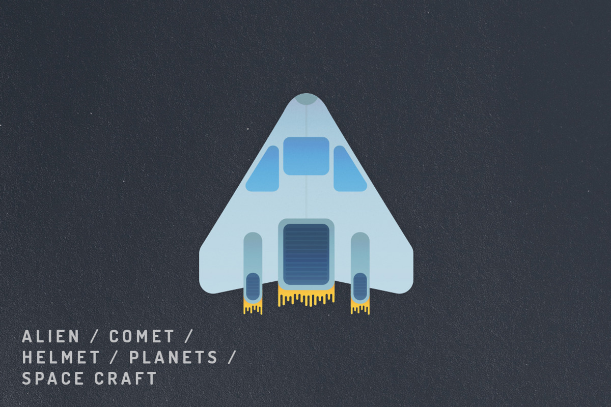 12 Vibrant Space Icons, an Outline Icon by Milktoast (Photo 7 of 12)