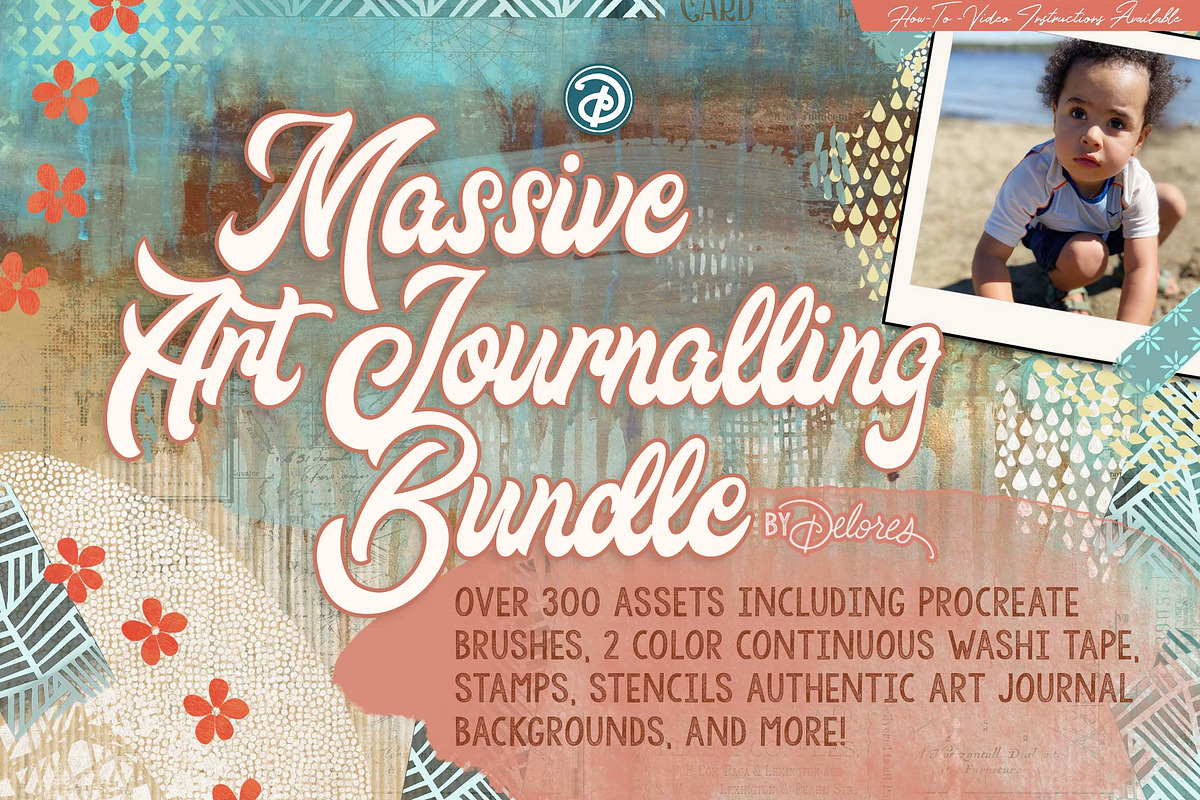 Massive Art Journalling Bundle, a Brushes & More by DeloresArt (Photo 1 of 28)