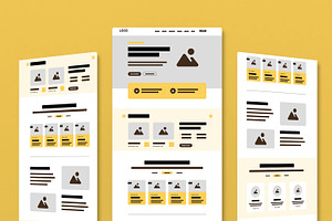 Food Delivery Service Wireframe, a Wireframe Template by MightyDesign