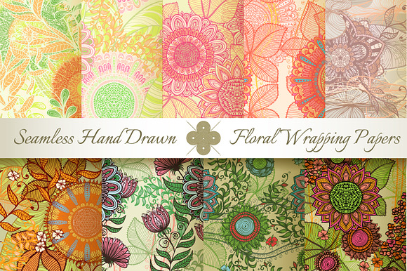 9 Ornate Seamless Florals