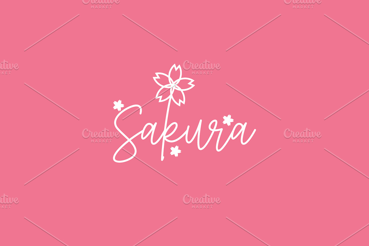 Sakura icon template illustration, a Branding & Logo Template by Dyn Studio (Photo 1 of 2)