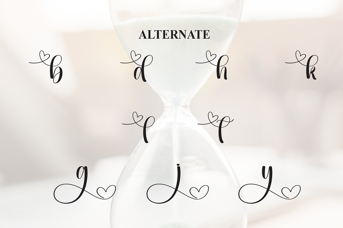 Hourglass | Script Font, a Handwritten Font by Scratchones (Photo 8 of 9)