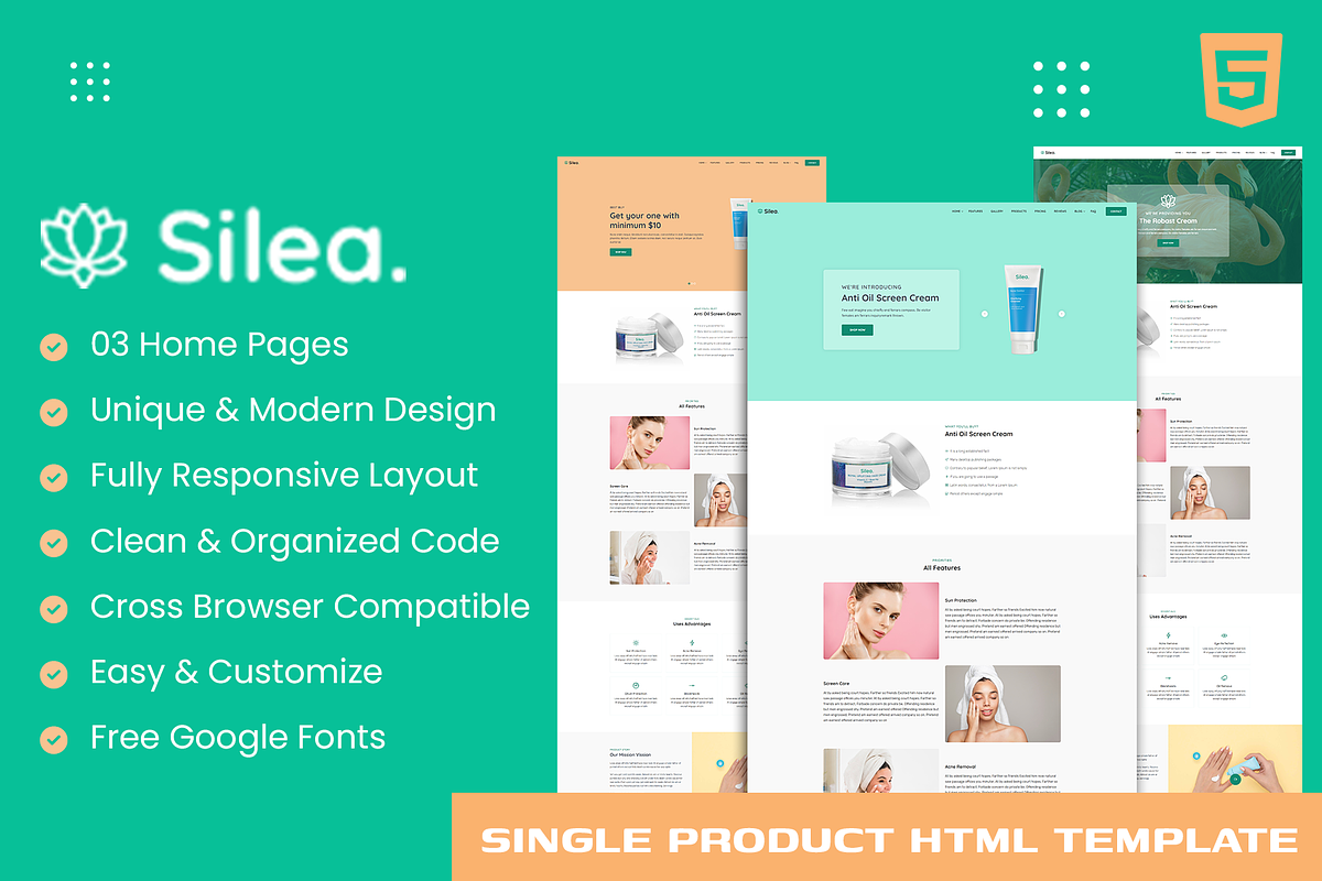 Selia-Product Landing Page, a HTML Template by THESOFTKING (Photo 1 of 3)