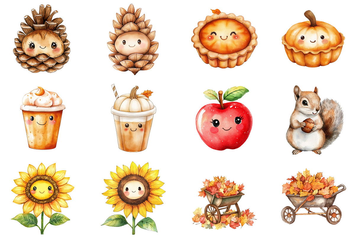 Cute Fall Clipart, an Illustration by CitraGraphics (Photo 3 of 5)