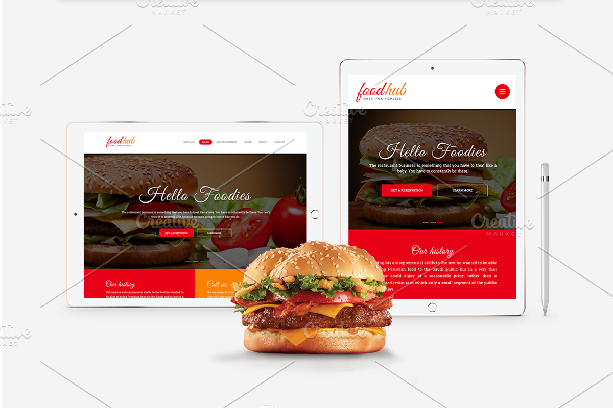 Foodhub - Responsive Restaurant PSD, a Landing Page Template by Pentaclay (Photo 6 of 8)