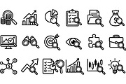 Business Analytics Icon Set, an Illustration by designvectx (Thumbnail 2 of 3)