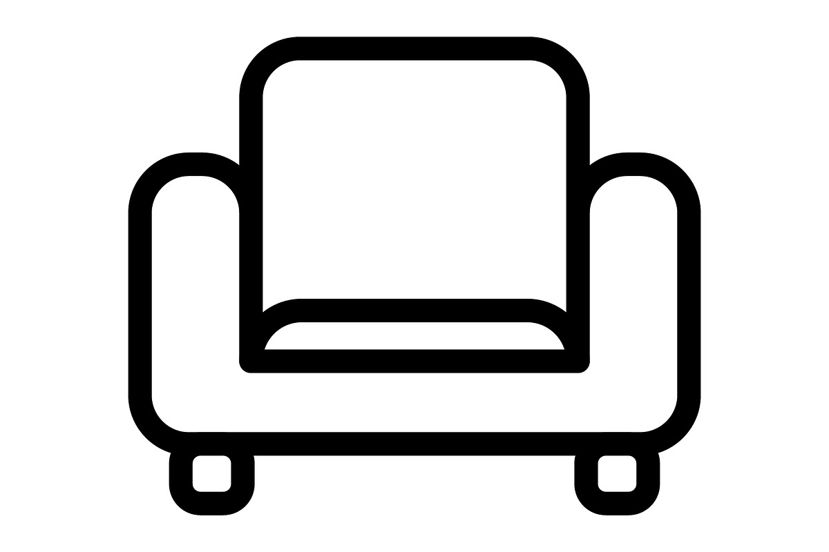 Sofa icon, an Icon by Sumberpangan