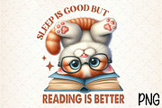 Sleep is Good but Reading is Better, an Illustration by Rose Art (Thumbnail 1 of 6)