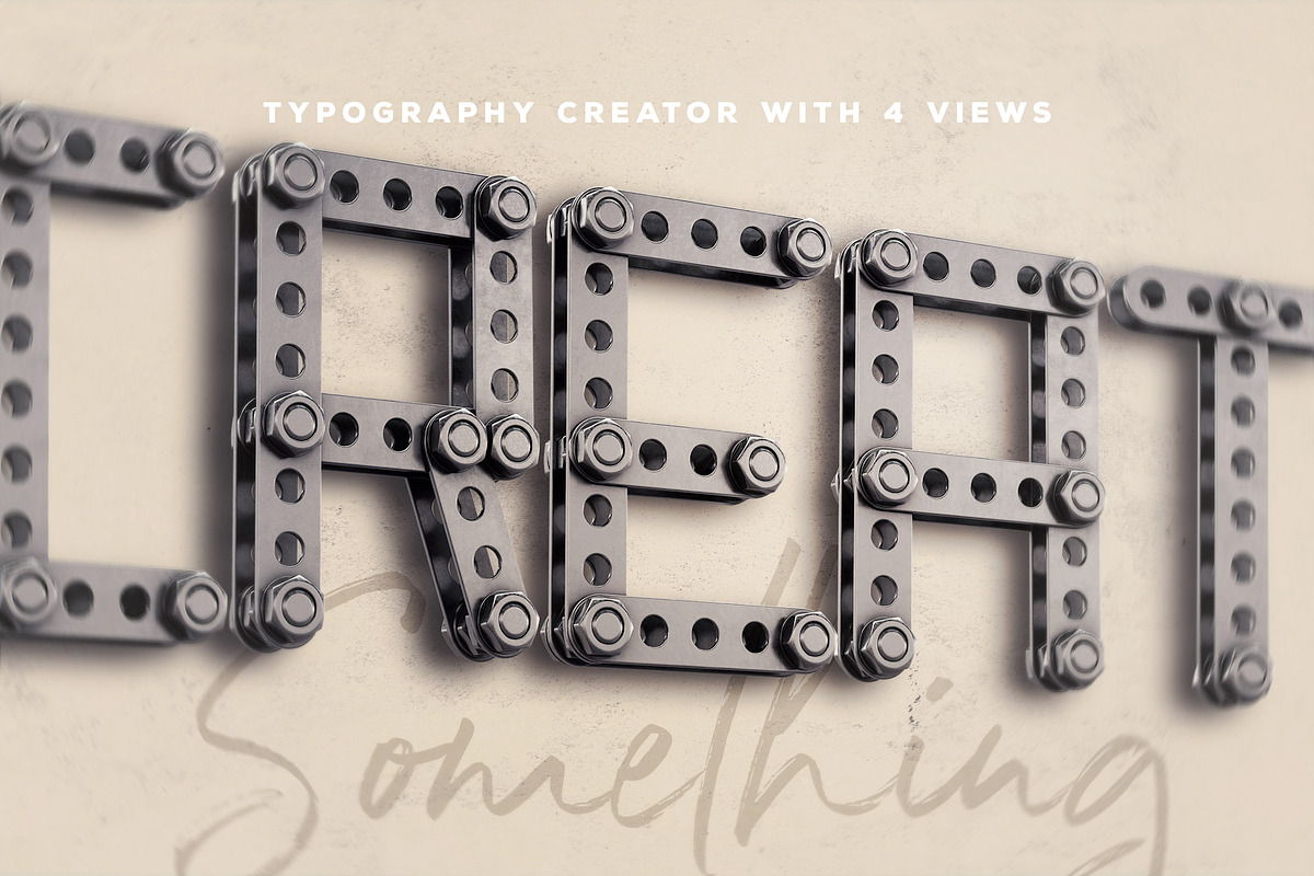 Construction Kit 3D Lettering, a Background Graphic by TVartworks (Photo 9 of 14)