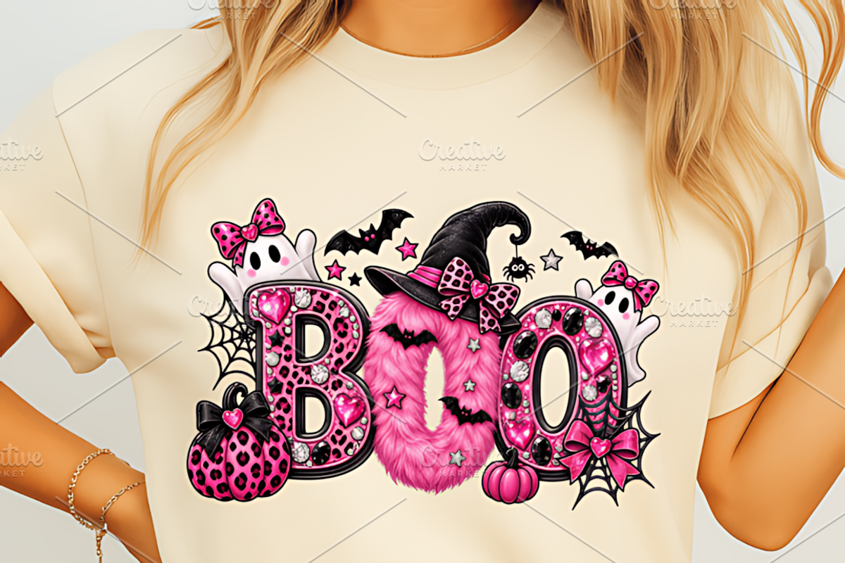BOO Halloween PNG, Cute Girly Ghost, a Seasonal Illustration by Coco Bloom (Photo 2 of 4)