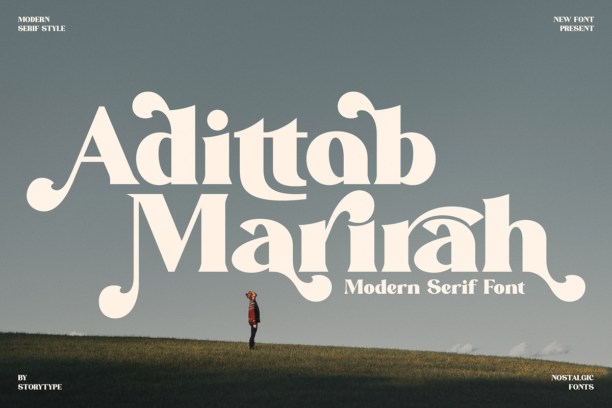 Adittab Marirah Modern Serif Font, a Serif Font by Storytype Studio (Photo 1 of 15)