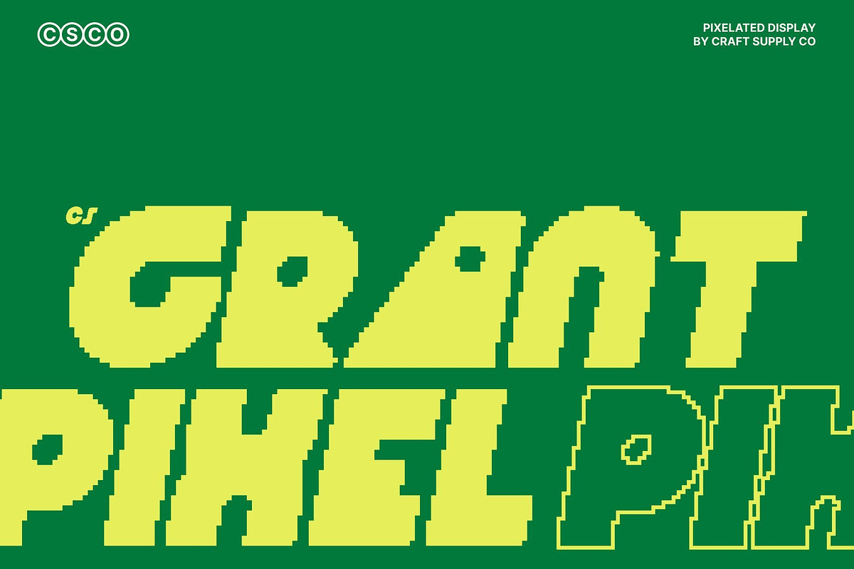 CS Grant Pixel, a Sans Serif Font by Craft Supply Co. (Photo 1 of 8)