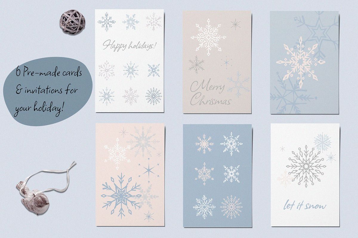Snowflake  handraw vector collection, an Object Graphic by svetlatek (Photo 2 of 7)