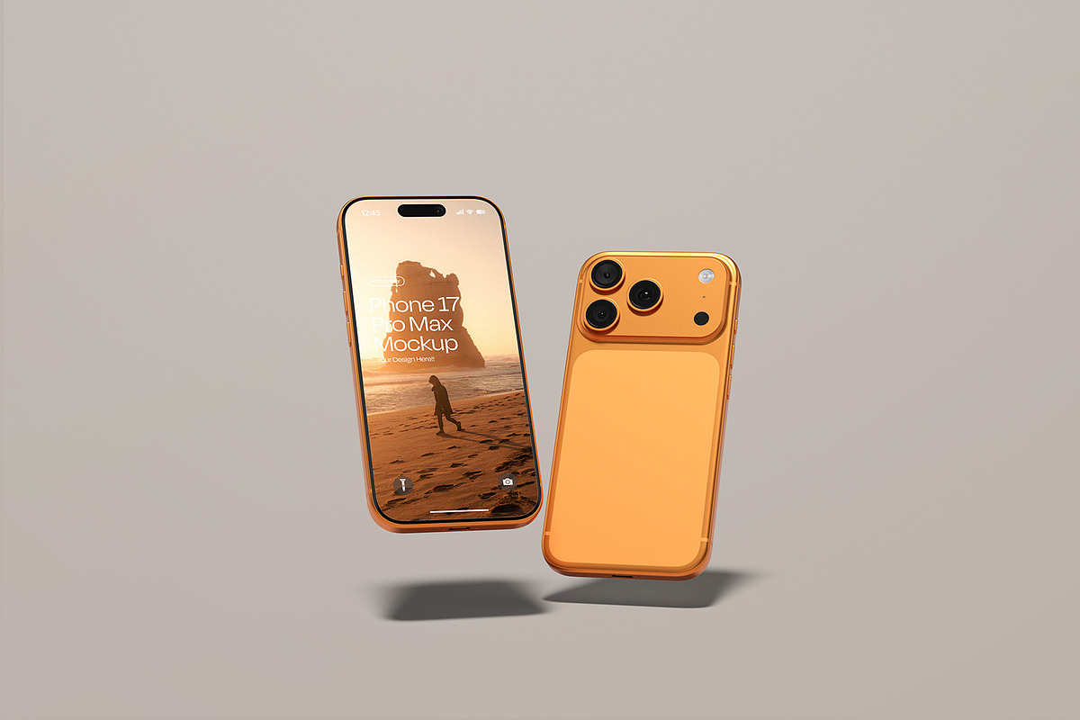 iPhone 17 Pro Max Mockup, an iPhone Mockup by graphicsecond (Photo 6 of 6)
