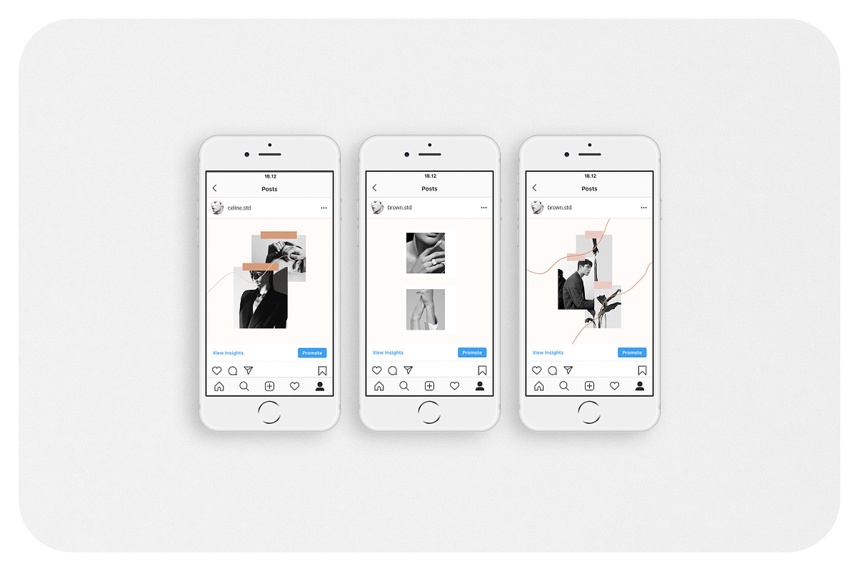 CELINE Instagram Feed, a Social Media Template by Aprilea (Photo 3 of 7)