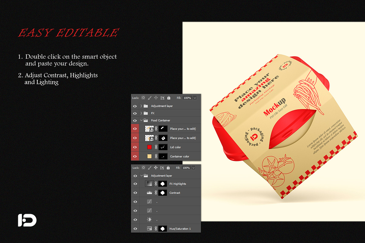 Food Container Mockup Set, a Packaging Mockup by ForgeDesign (Photo 3 of 7)
