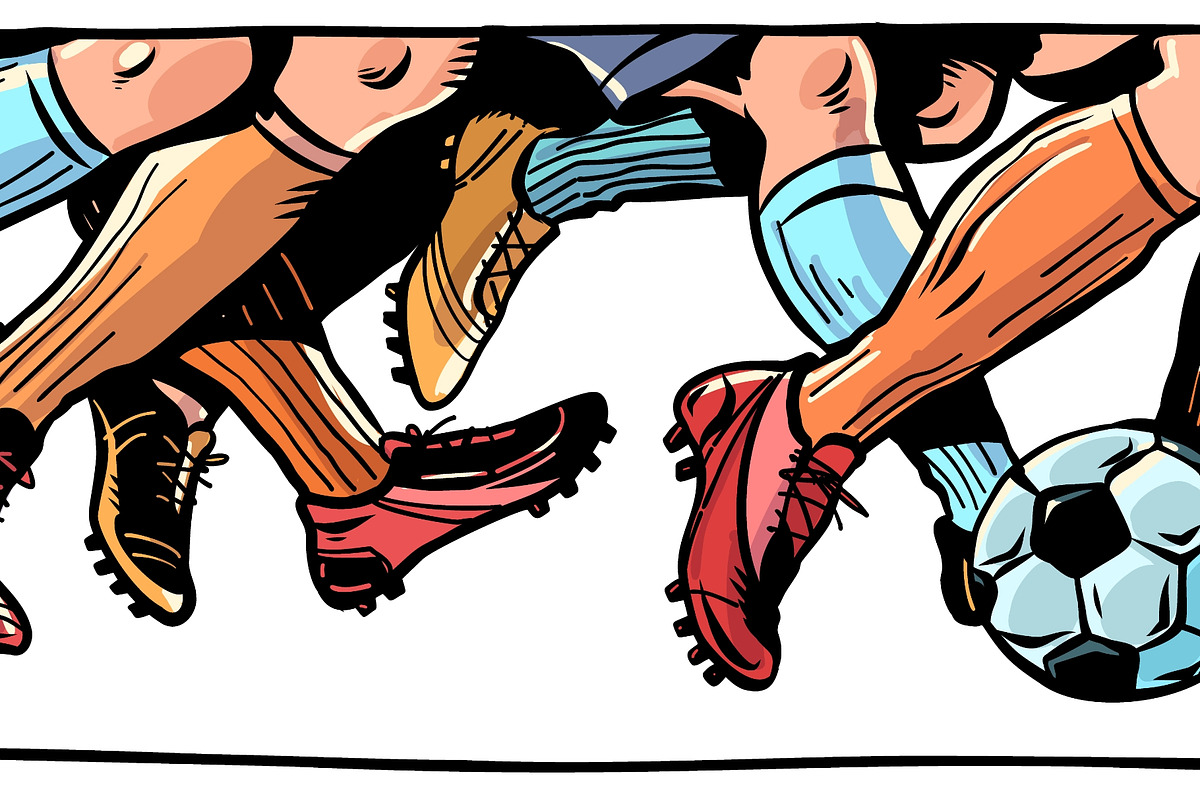 Feet playing football. International, a Sport Illustration by rogistok (Photo 2 of 3)