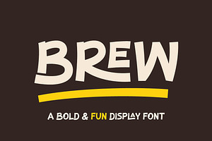 Brew – Bold & Fun Display Font, a Sans Serif Font by Typebae
