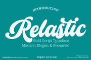 Relastic Script, a Script Font by joelmaker (Thumbnail 1 of 18)