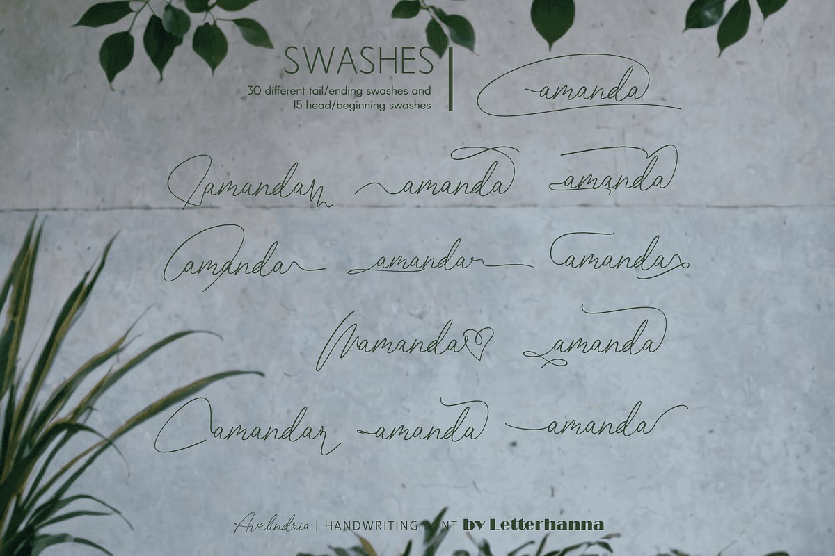 Avelindria Font, a Handwritten Font by Letterhanna Studio (Photo 13 of 19)
