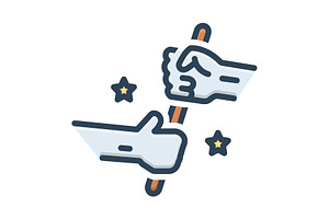 Relay baton color icon, a Duotone Icon by Creative priyanka