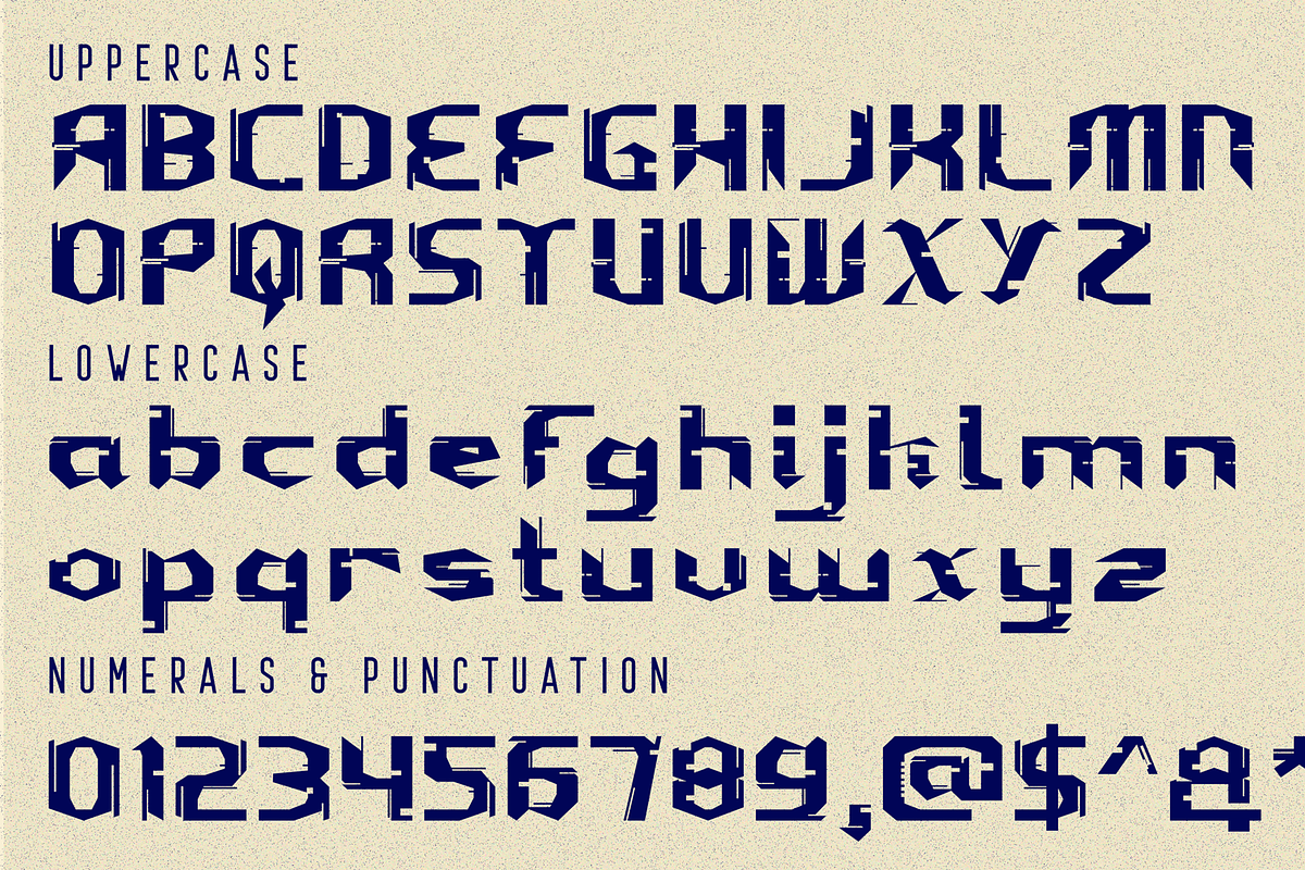 Machine Process - Glitch Font, a Sans Serif Font by 177Studio (Photo 8 of 8)