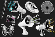 Halftone ellements for collage, an Object Graphic by Debar's Shop (Thumbnail 6 of 6)