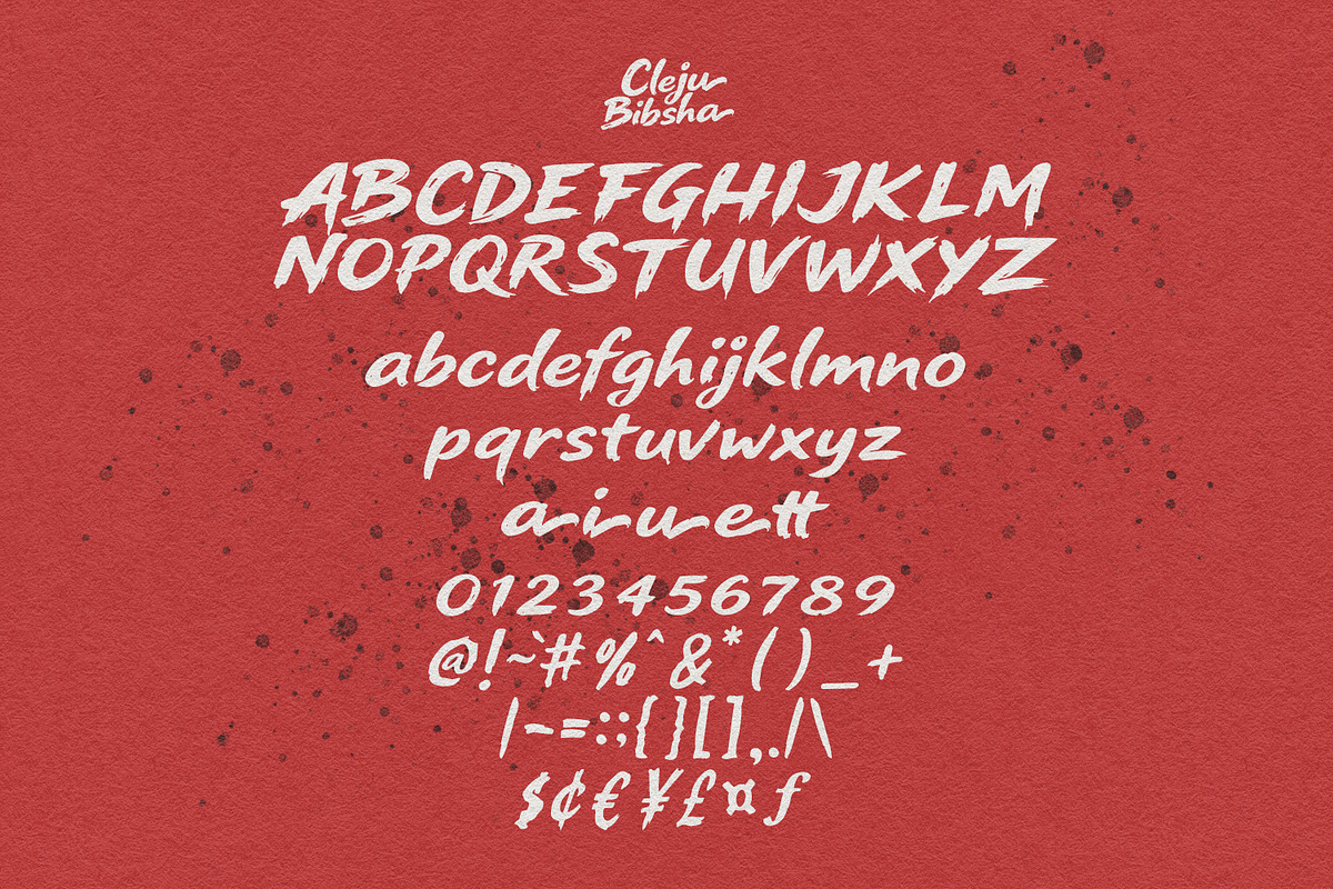 Cleju Bibsha Japanese Style Brush, a Handwritten Font by Maulana Creative (Photo 5 of 8)