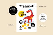 Dino – Birth Announcement Template, a Poster Template by Pia Kolle (Thumbnail 4 of 4)