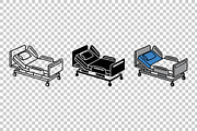 Hospital Bed Vector Icon Pack, an Object Graphic by Artonix (Thumbnail 3 of 3)