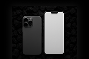 Dark Stone iPhone Pro Mockup, an iPhone Mockup by MD.HAMZA.DESIGNS (Thumbnail 1 of 2)