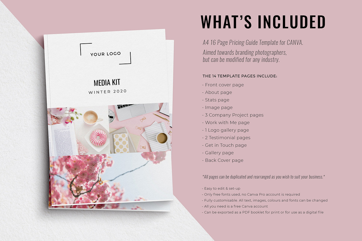 Kylie CANVA Media Kit, a Magazine Template by Gillian Sarah (Photo 2 of 10)