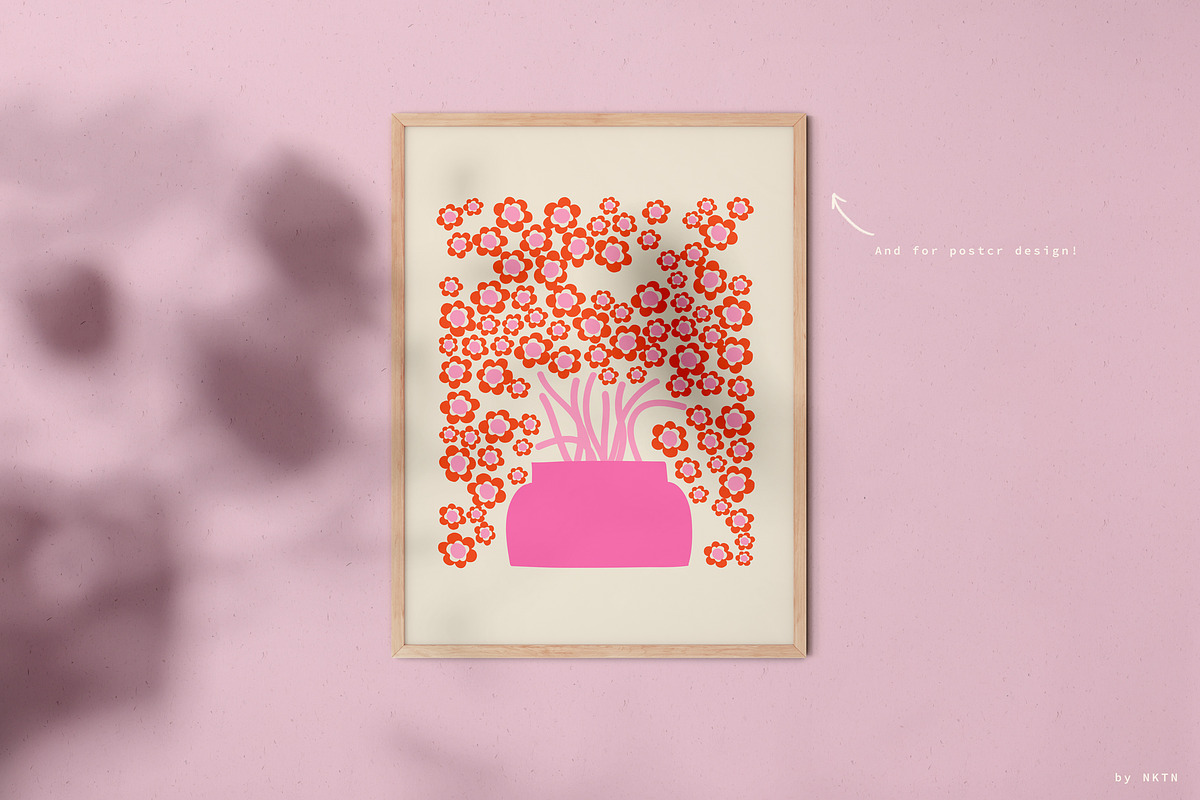 Retro Flowers Collection, a Pattern Graphic by NKTN (Photo 15 of 15)