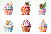 Christmas Cupcake Sublimation Bundle, an Illustration by Creative Art (Thumbnail 2 of 9)