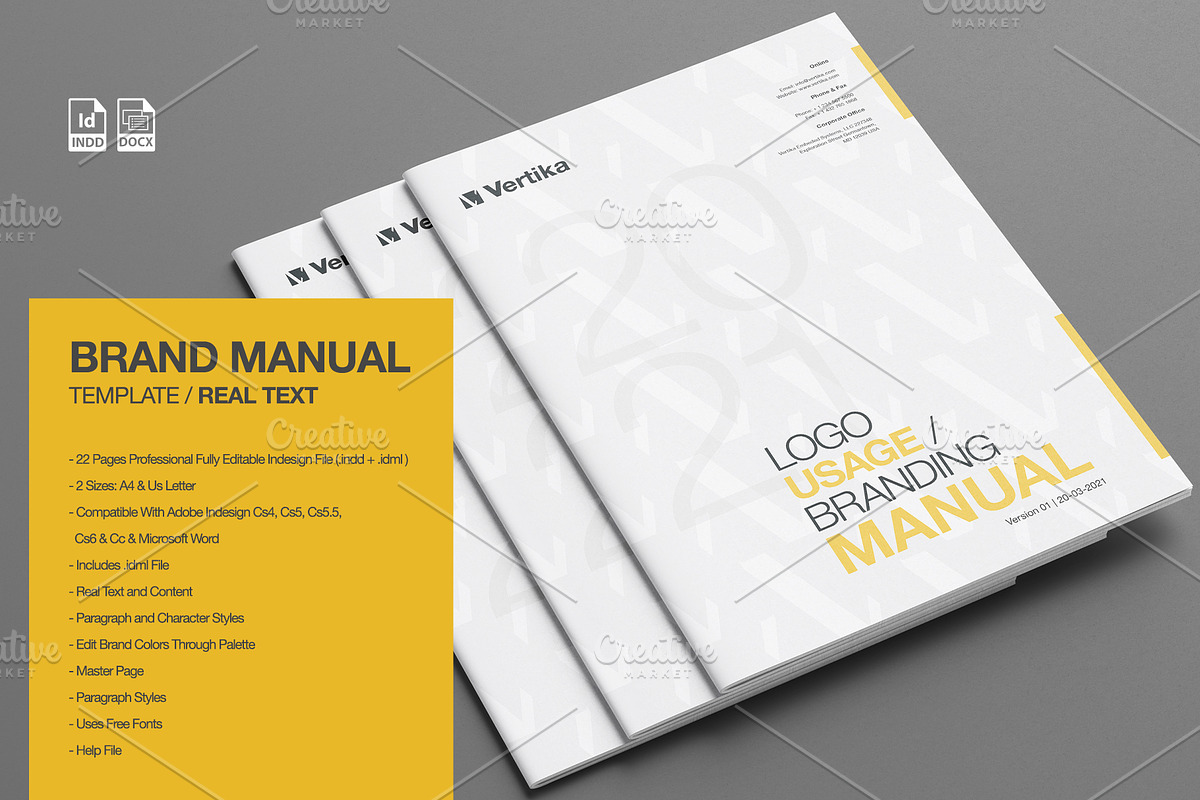 Brand Manual - REAL TEXT, a Brochure Template by Mastergfx (Photo 1 of 13)