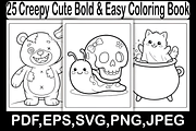 Creepy Cute Bold & Easy Coloring, a Seasonal Illustration by Design Station (Thumbnail 1 of 3)