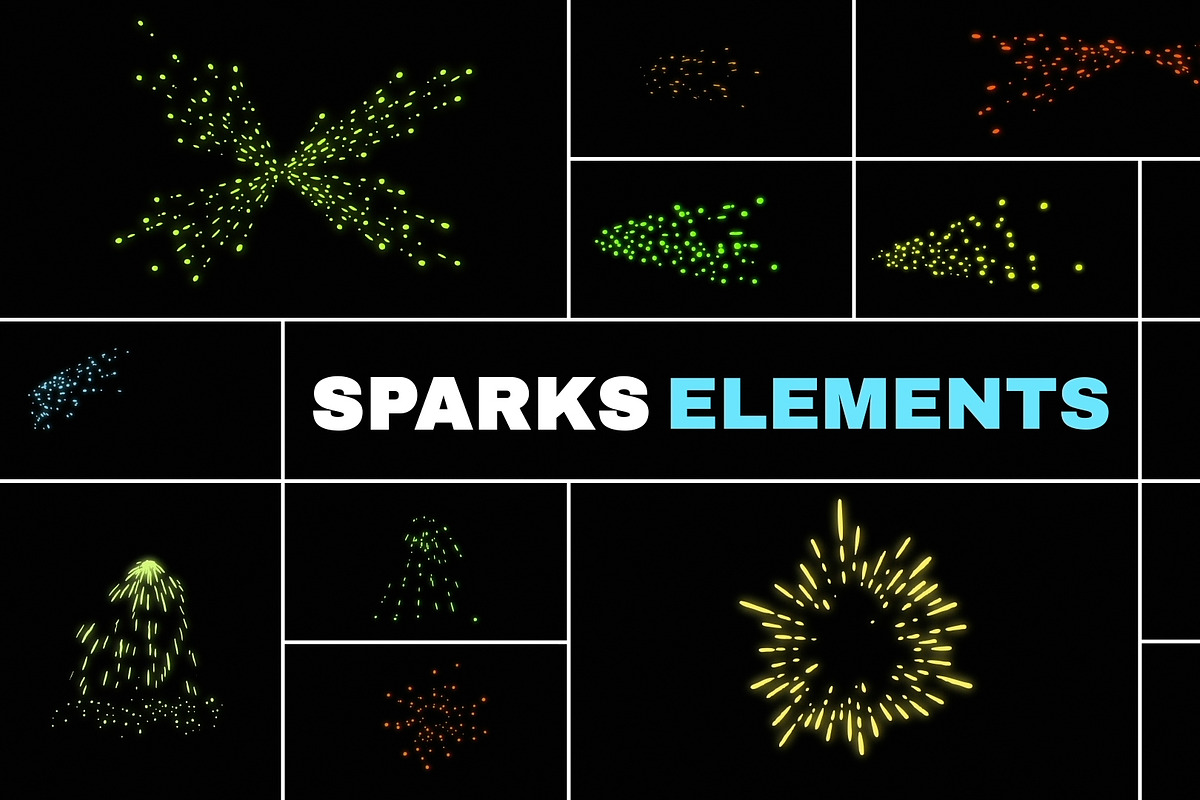 Sparks Elements for DaVinci Resolve, a Templates & Theme by FlashFXbox (Photo 1 of 2)
