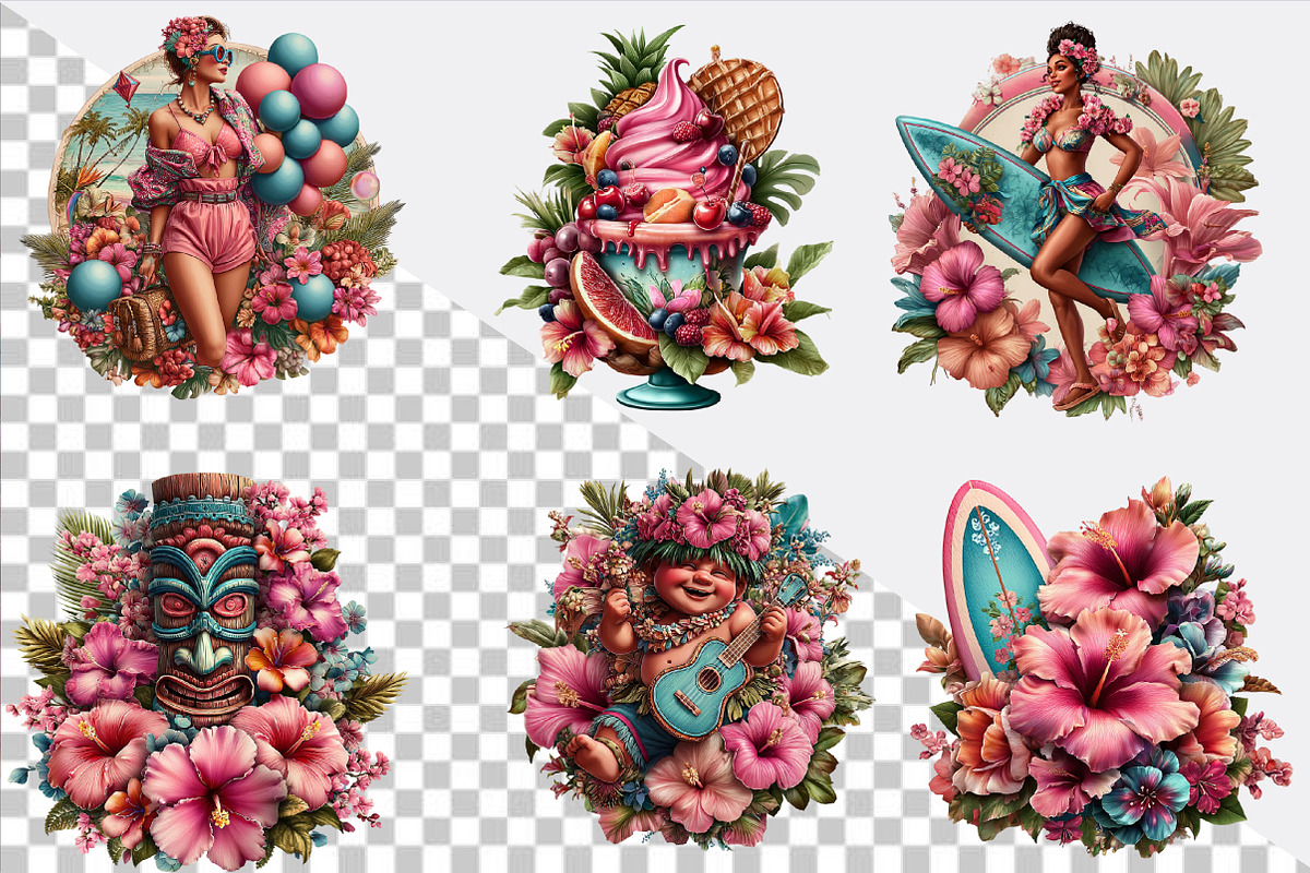 Summer Hawaii Clipart Bundle., an Illustration by SVGArt (Photo 2 of 9)