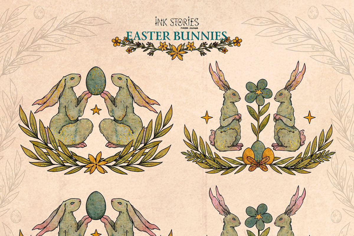 Easter Bunnies, an Animal Illustration by Ink Stories (Photo 8 of 21)