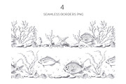 Underwater world, pencil graphics, an Animal Illustration by SvetLana (Thumbnail 11 of 15)