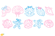 Summer Seashell PNG Line Art, a Seasonal Illustration by LemonDesign (Thumbnail 3 of 4)