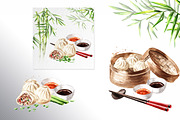 Dim Sum. Chinese dumplings, a Food Illustration by Daria Ustiugova (Thumbnail 2 of 6)