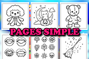 Halloween Vibes Bold & Easy Coloring, an Animal Illustration by Printable Design Store (Thumbnail 2 of 4)