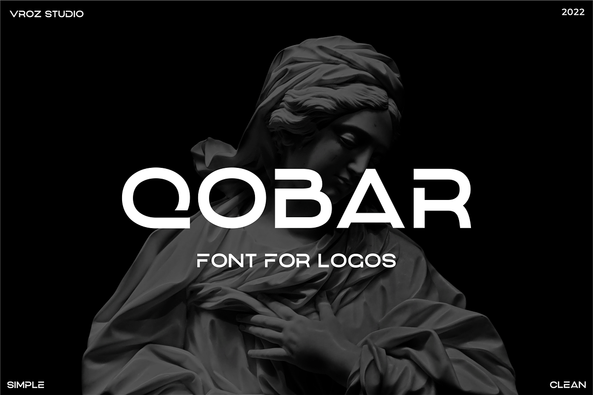QOBAR - font for logos, a Sans Serif Font by Vroz Studio (Photo 1 of 7)
